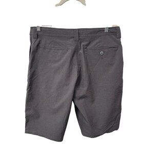 George Golf Shorts Size 34 Flat Front Black Nylon Blend Sportswear Athleisure